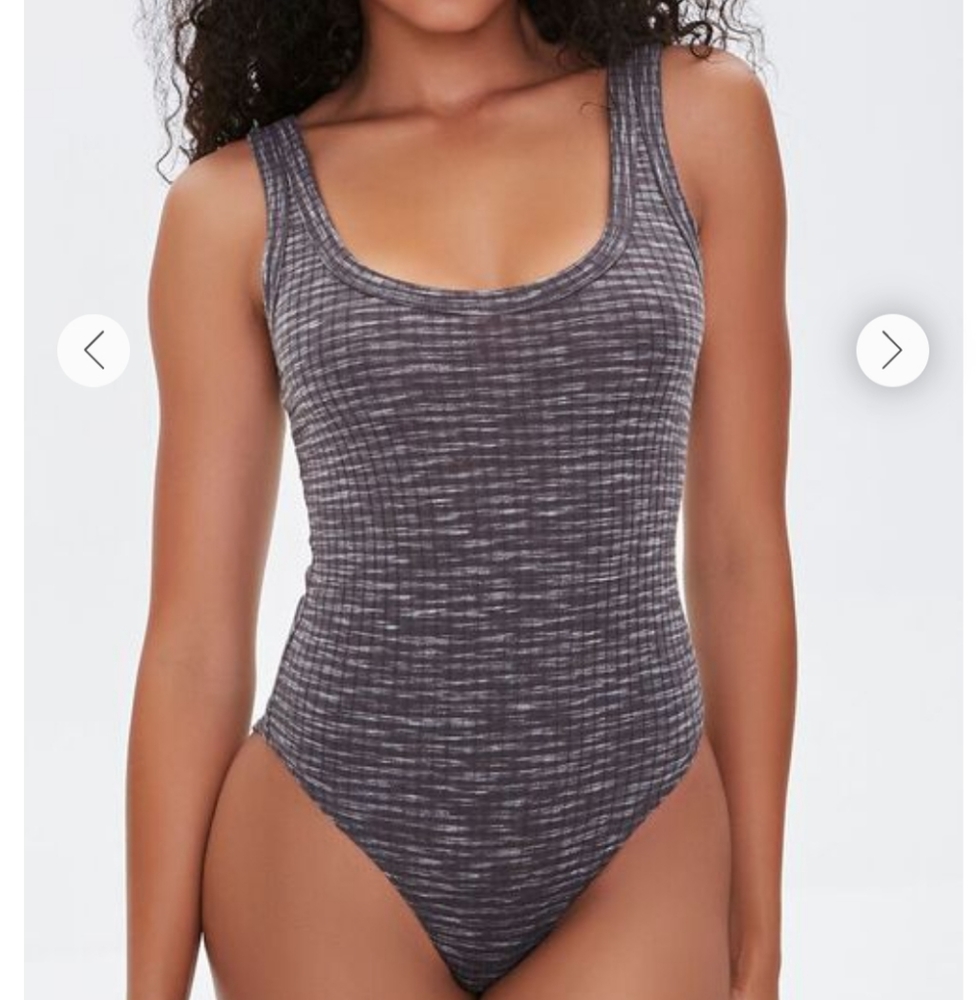 Forever 21 Heathered Tank Bodysuit